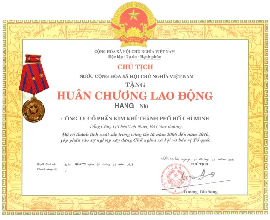 Huân chương lao động hạng nhì